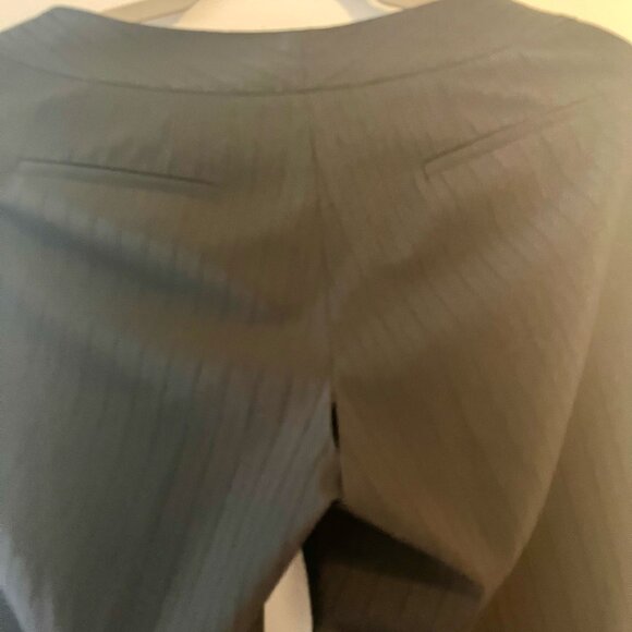 Elie Tahari Black Textured Stripe Wide Leg Trousers Sz 4 - Picture 3 of 5